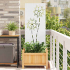 Garden Privacy Screen Trellis White 50 x 140 cm Cold Rolled Steel