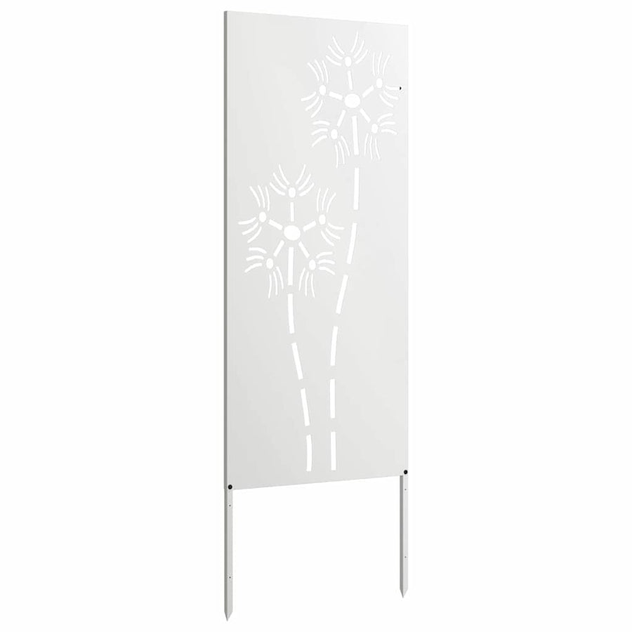 Tuin Privacy Screen Fretwerk Wit 50 x 140 cm Koudgewalst staal
