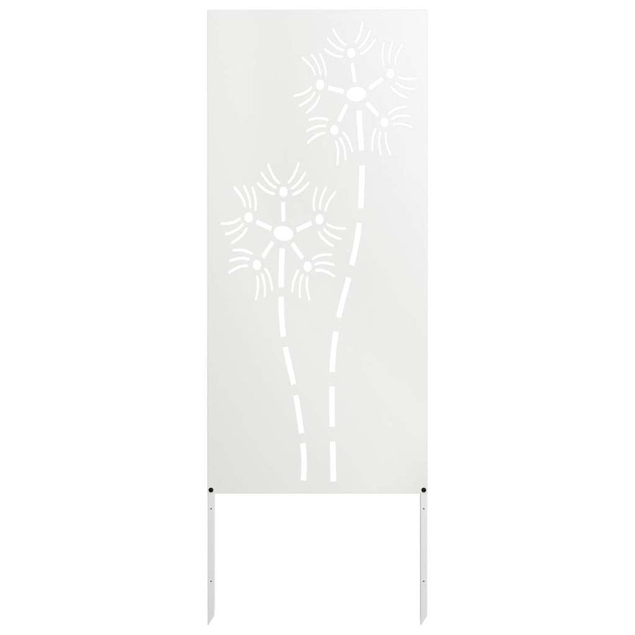 Tuin Privacy Screen Fretwerk Wit 50 x 140 cm Koudgewalst staal