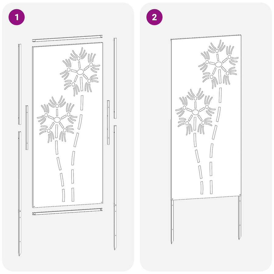 Tuin Privacy Screen Antraciet 50 x 140 cm Koudgewalst staal