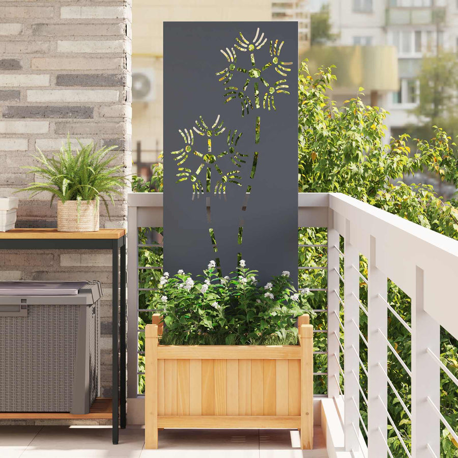 Tuin Privacy Screen Antraciet 50 x 140 cm Koudgewalst staal