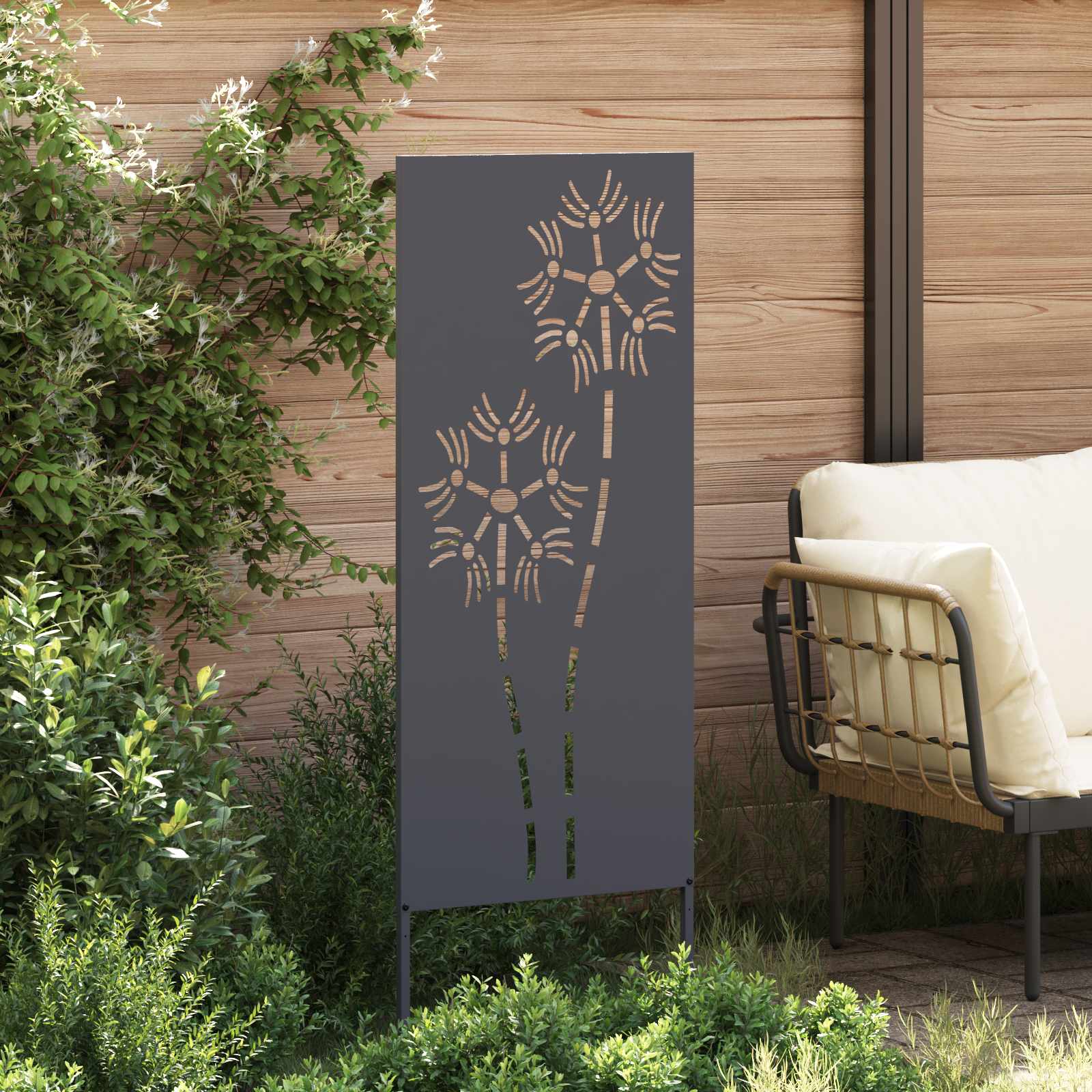 Tuin Privacy Screen Antraciet 50 x 140 cm Koudgewalst staal