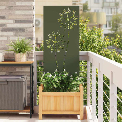 Tuin Privacy Screen Olijfgroen 50 x 140 cm Koudgewalst staal