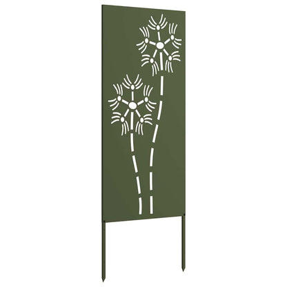 Tuin Privacy Screen Olijfgroen 50 x 140 cm Koudgewalst staal