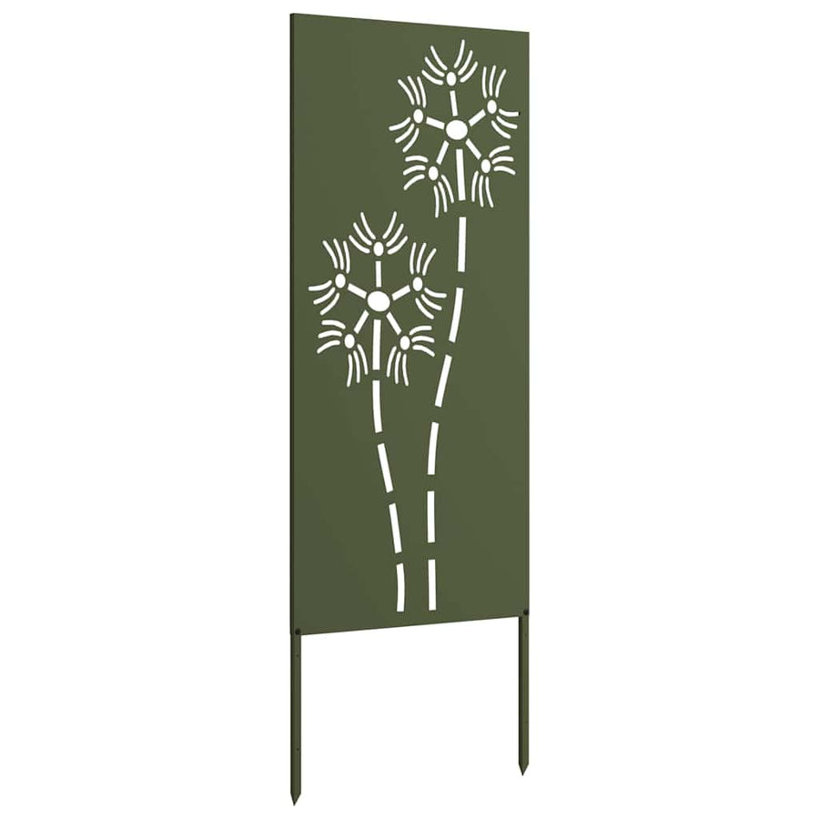 Tuin Privacy Screen Olijfgroen 50 x 140 cm Koudgewalst staal