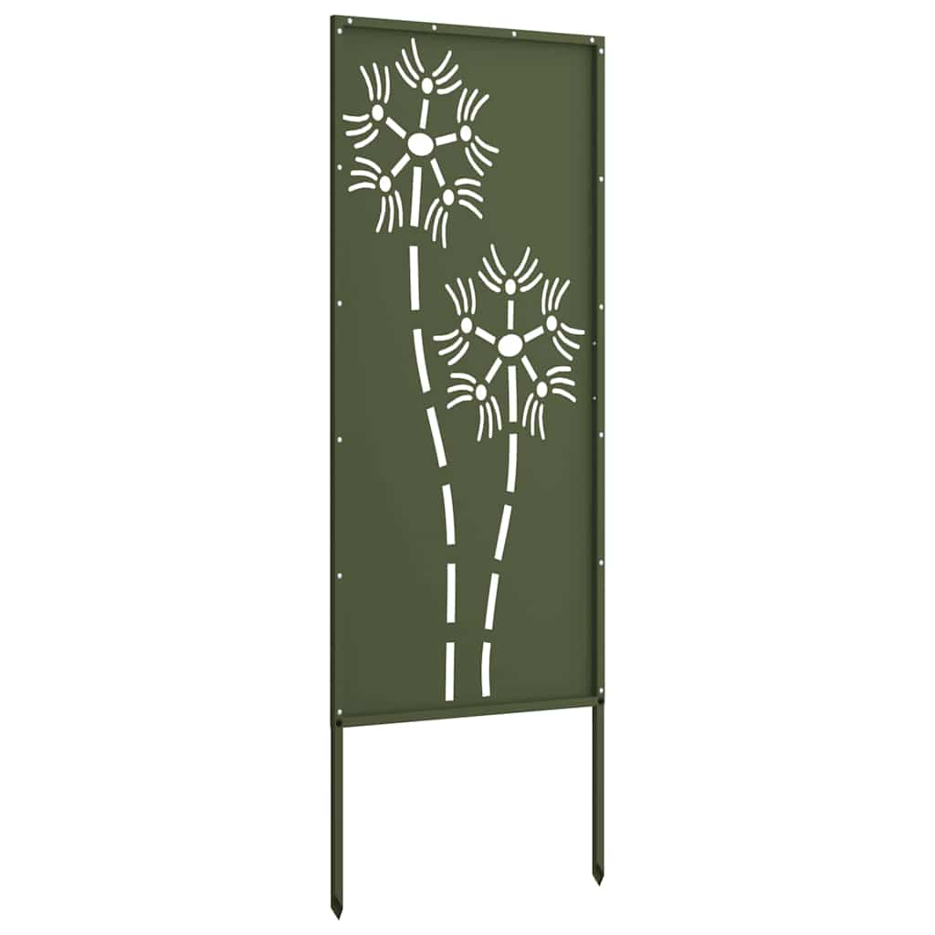 Tuin Privacy Screen Olijfgroen 50 x 140 cm Koudgewalst staal