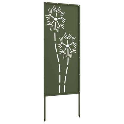 Tuin Privacy Screen Olijfgroen 50 x 140 cm Koudgewalst staal