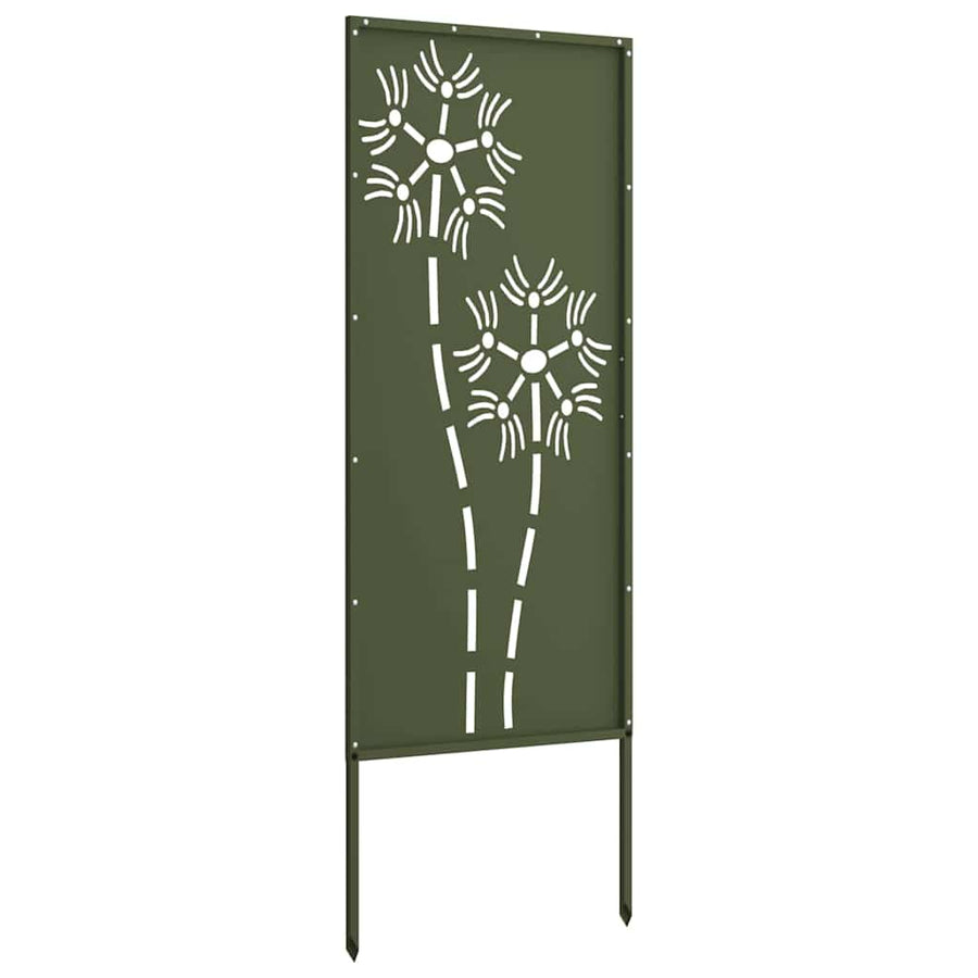 Tuin Privacy Screen Olijfgroen 50 x 140 cm Koudgewalst staal