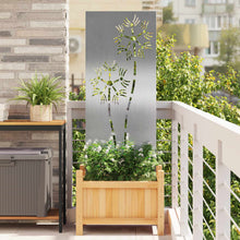 Tuin Privacy Screen Fretwerk Zilver 50 x 140 cm Roestvrij staal