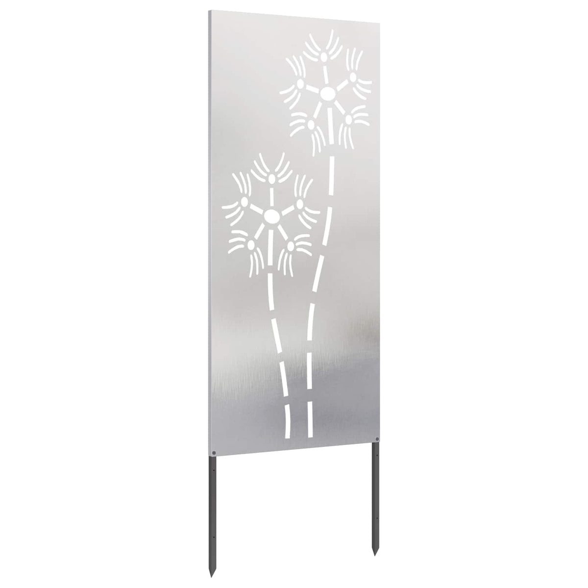 Tuin Privacy Screen Fretwerk Zilver 50 x 140 cm Roestvrij staal