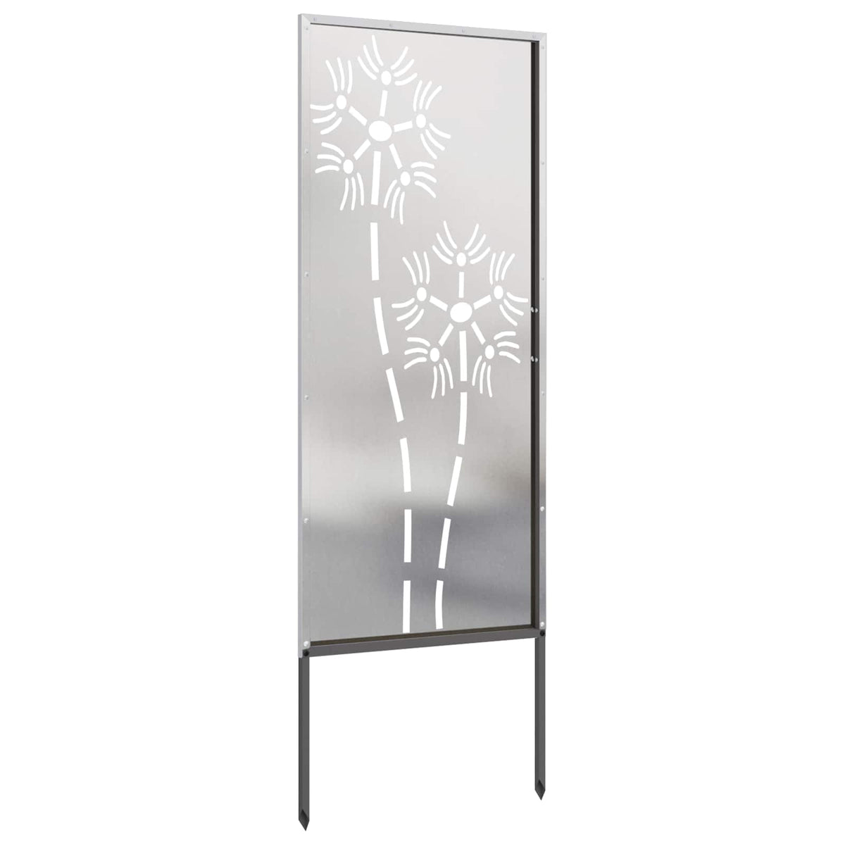 Tuin Privacy Screen Fretwerk Zilver 50 x 140 cm Roestvrij staal