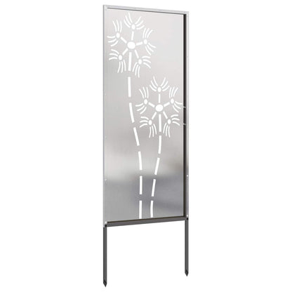 Tuin Privacy Screen Fretwerk Zilver 50 x 140 cm Roestvrij staal