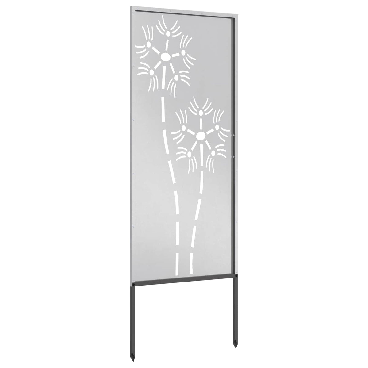 Tuin Privacy Screen Fretwerk Zilver 50 x 140 cm Roestvrij staal