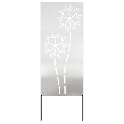 Tuin Privacy Screen Fretwerk Zilver 50 x 140 cm Roestvrij staal