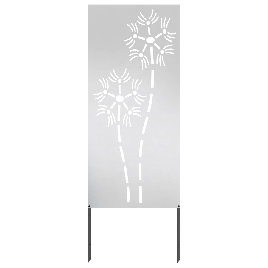Tuin Privacy Screen Fretwerk Zilver 50 x 140 cm Roestvrij staal