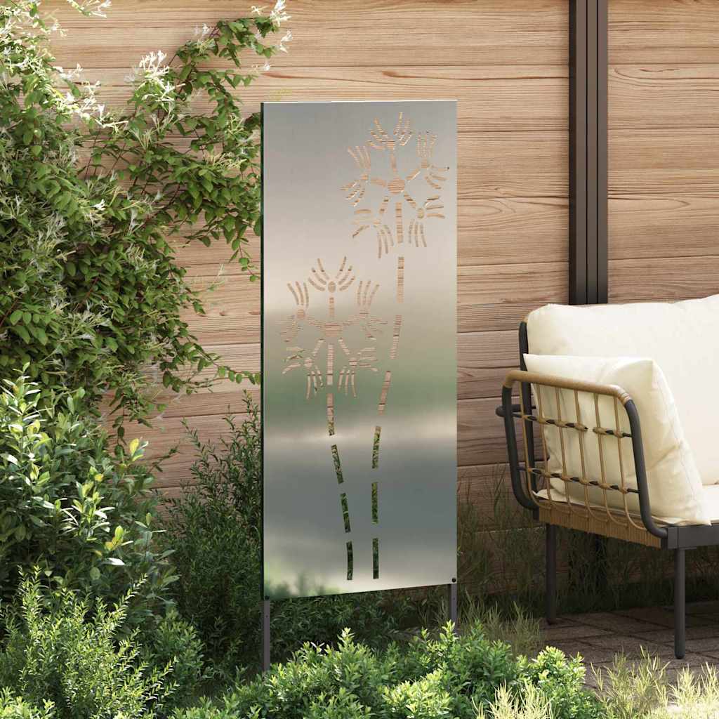 Tuin decoratief paneel Zilver 50 x 140 cm Gegalvaniseerd staal