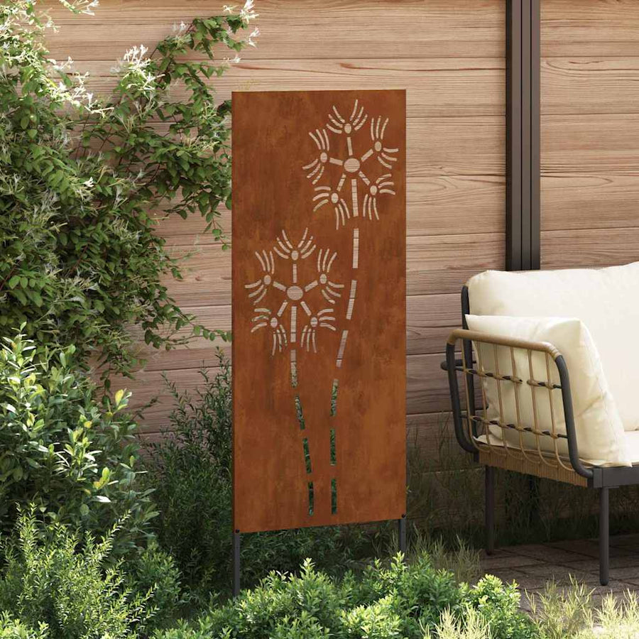 Tuin decoratief paneel Roestig 50 x 140 cm Verweerd staal