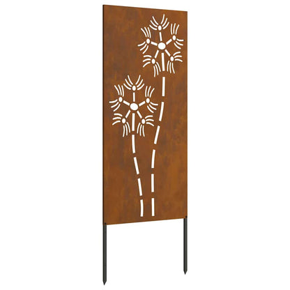Tuin decoratief paneel Roestig 50 x 140 cm Verweerd staal