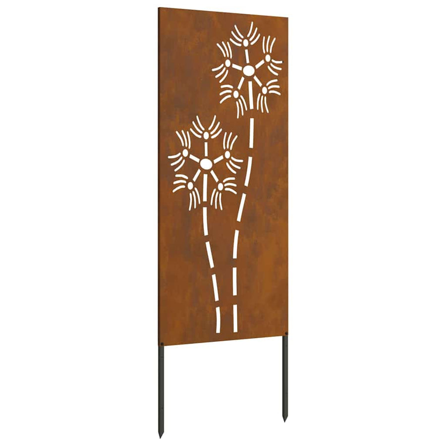 Tuin decoratief paneel Roestig 50 x 140 cm Verweerd staal