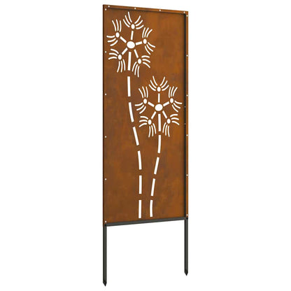Tuin decoratief paneel Roestig 50 x 140 cm Verweerd staal