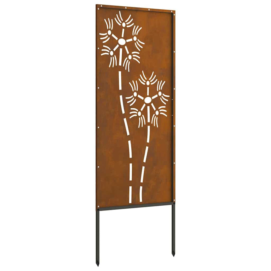 Tuin decoratief paneel Roestig 50 x 140 cm Verweerd staal