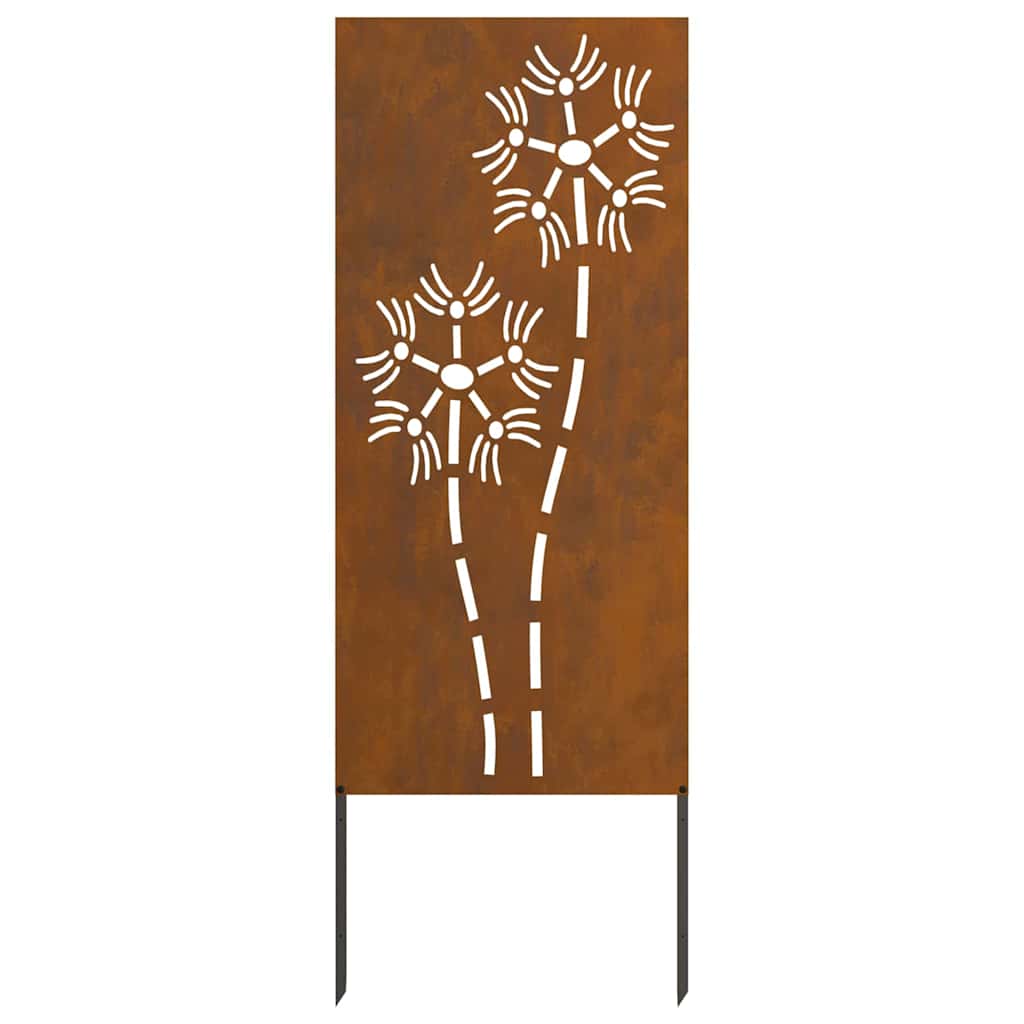 Tuin decoratief paneel Roestig 50 x 140 cm Verweerd staal