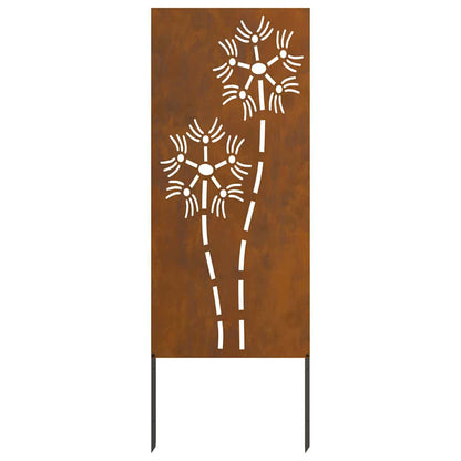 Tuin decoratief paneel Roestig 50 x 140 cm Verweerd staal