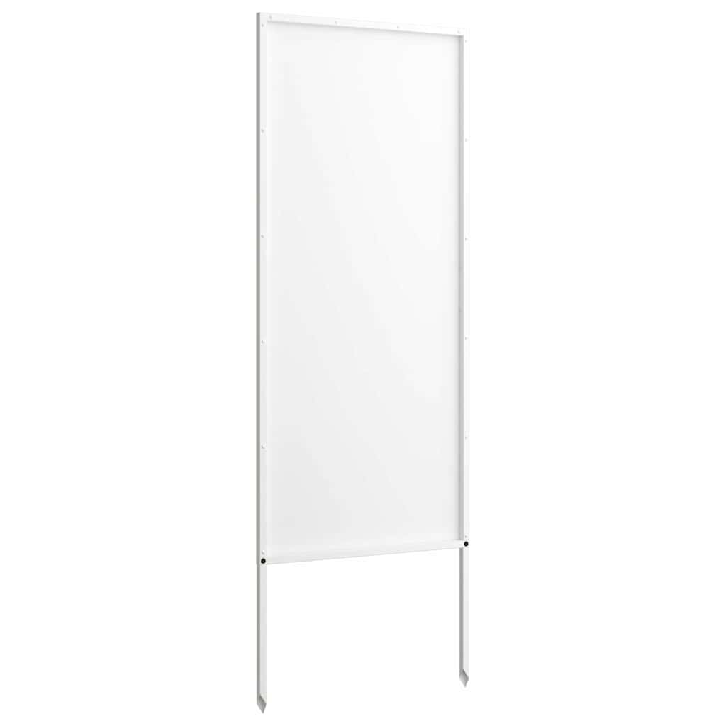 Tuin decoratief paneel Wit 50 x 140 cm Koudgewalst staal