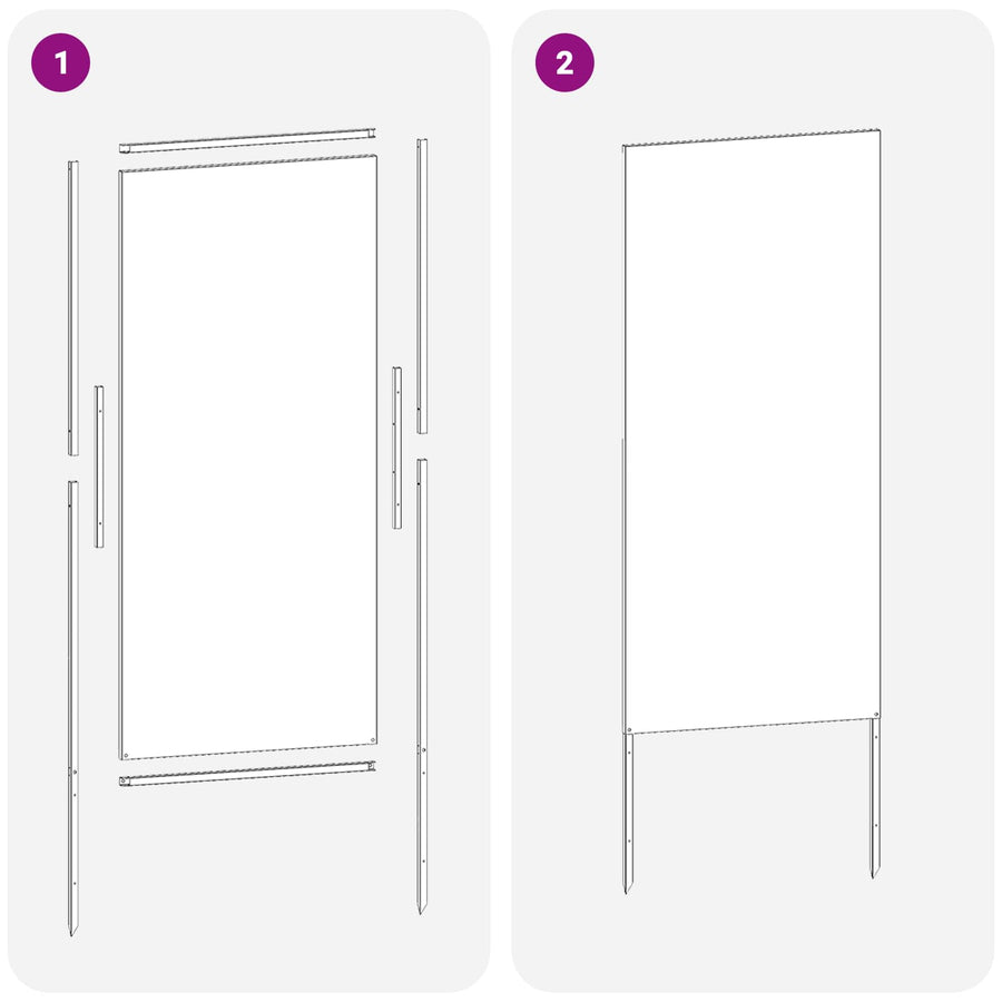 Tuin Privacy Screen Olijfgroen 50 x 140 cm Koudgewalst staal