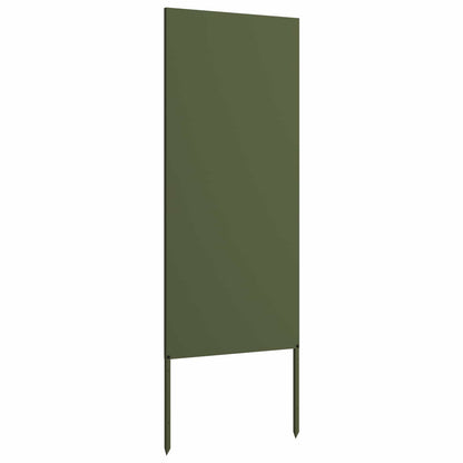 Tuin Privacy Screen Olijfgroen 50 x 140 cm Koudgewalst staal