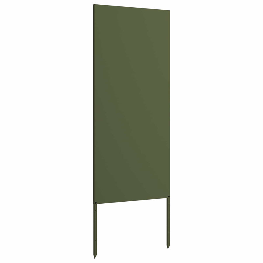 Tuin Privacy Screen Olijfgroen 50 x 140 cm Koudgewalst staal
