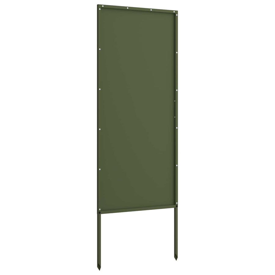 Tuin Privacy Screen Olijfgroen 50 x 140 cm Koudgewalst staal