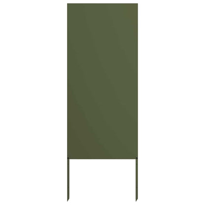 Tuin Privacy Screen Olijfgroen 50 x 140 cm Koudgewalst staal