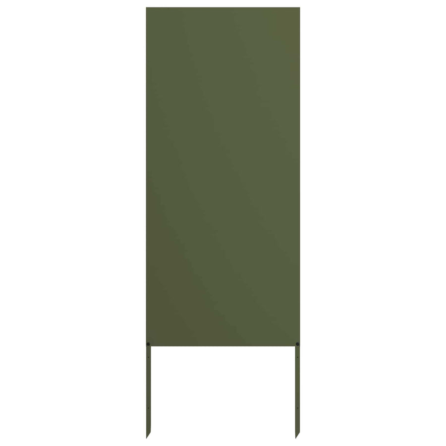 Tuin Privacy Screen Olijfgroen 50 x 140 cm Koudgewalst staal