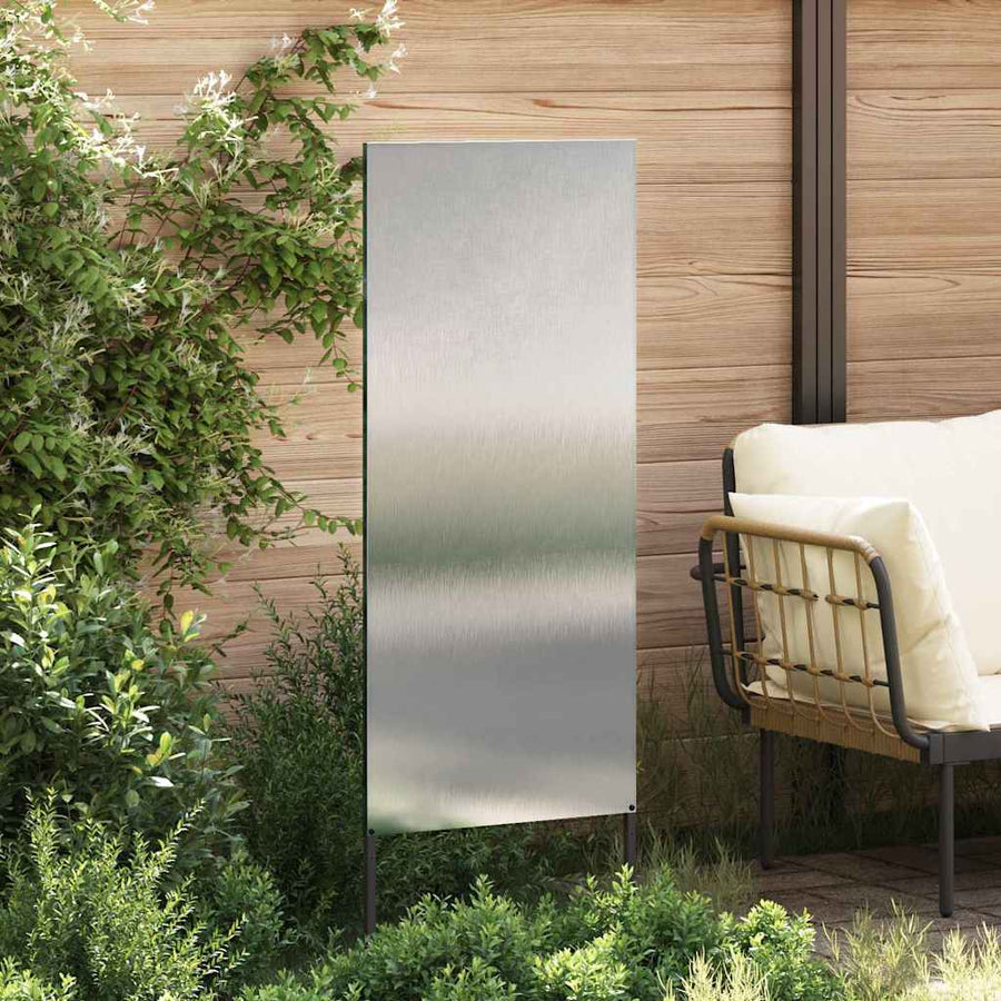 Tuin Privacy Screen Fretwerk Zilver 50 x 140 cm Roestvrij staal