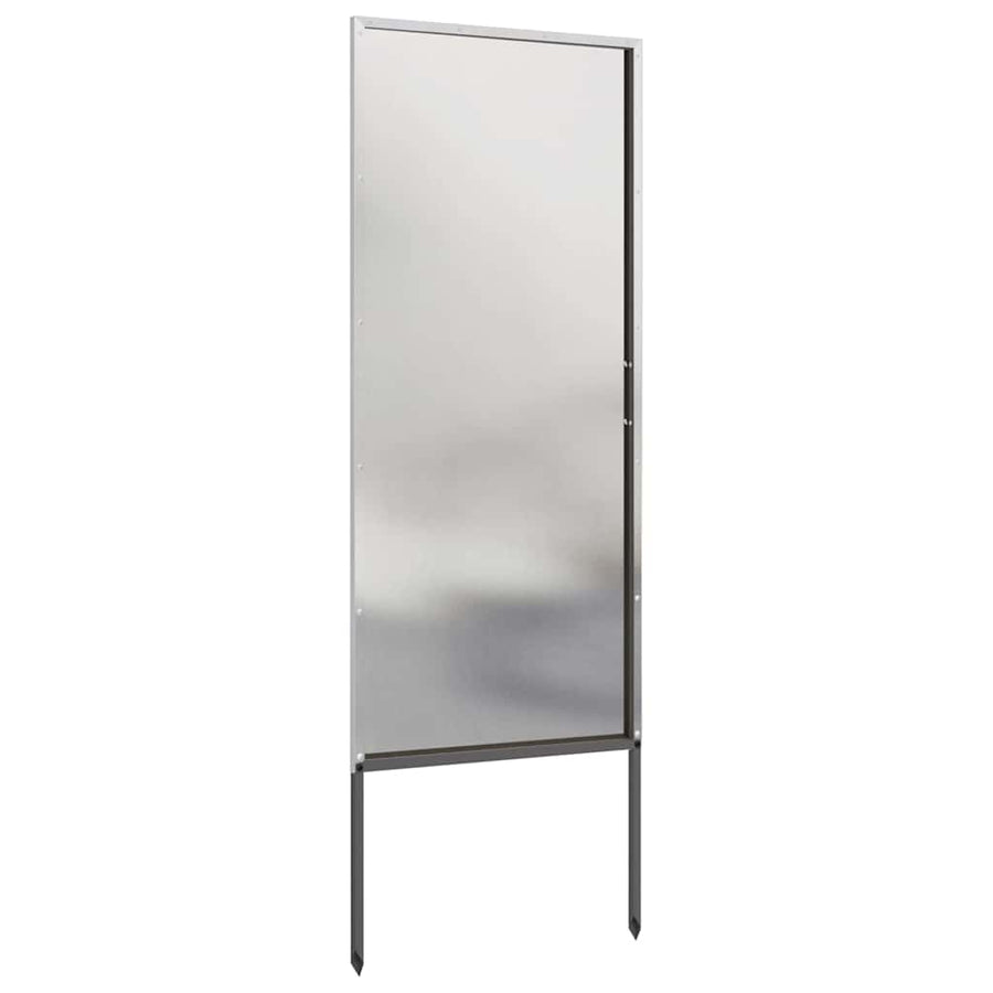 Tuin Privacy Screen Fretwerk Zilver 50 x 140 cm Roestvrij staal