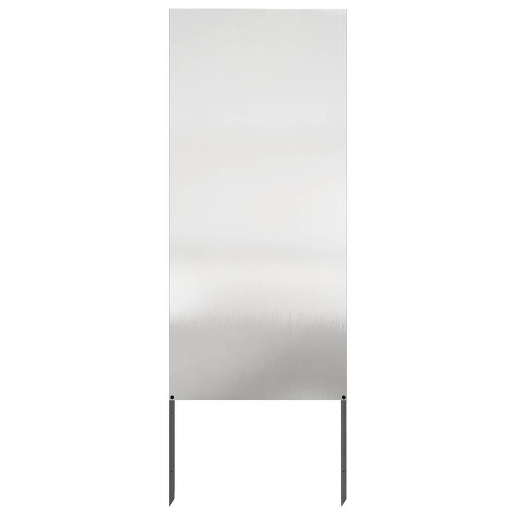 Tuin Privacy Screen Fretwerk Zilver 50 x 140 cm Roestvrij staal