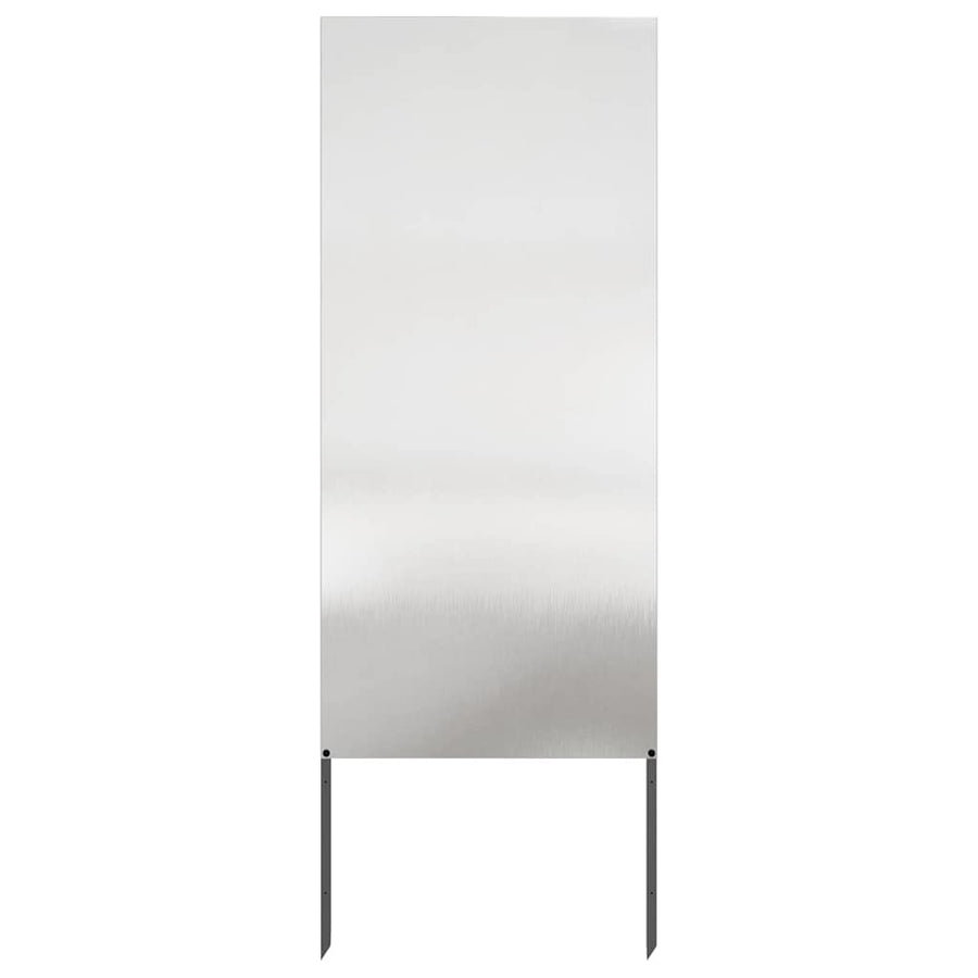 Tuin Privacy Screen Fretwerk Zilver 50 x 140 cm Roestvrij staal