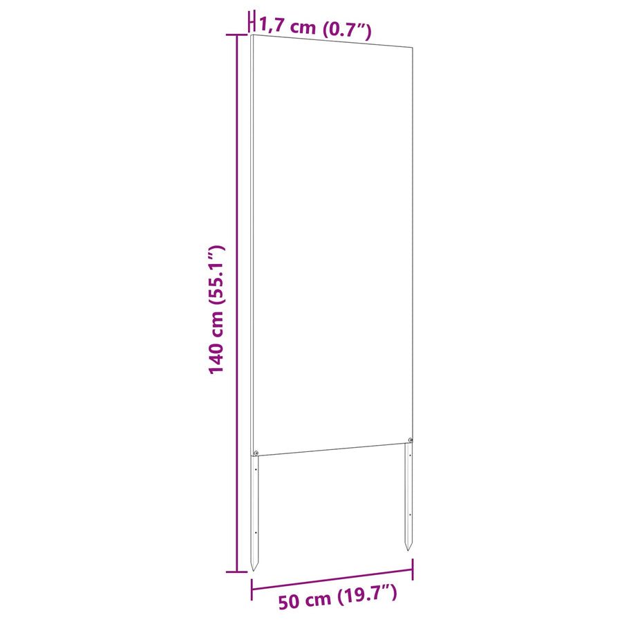 Tuin Privacy Screen Zilver 50 x 140 cm Gegalvaniseerd staal