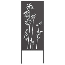 Tuin Privacy Screen Bloemen Zwart 50 x 140 cm Koudgewalst staal