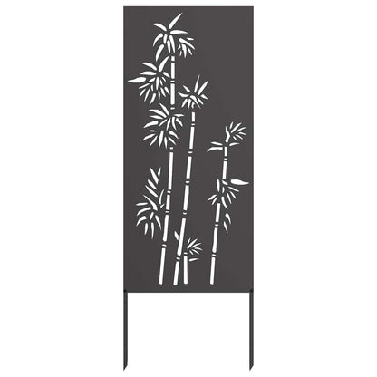 Tuin Privacy Screen Bloemen Zwart 50 x 140 cm Koudgewalst staal