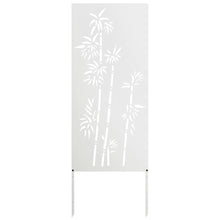 Tuin Privacy Screen Bloemen Wit 50 x 140 cm Koudgewalst staal