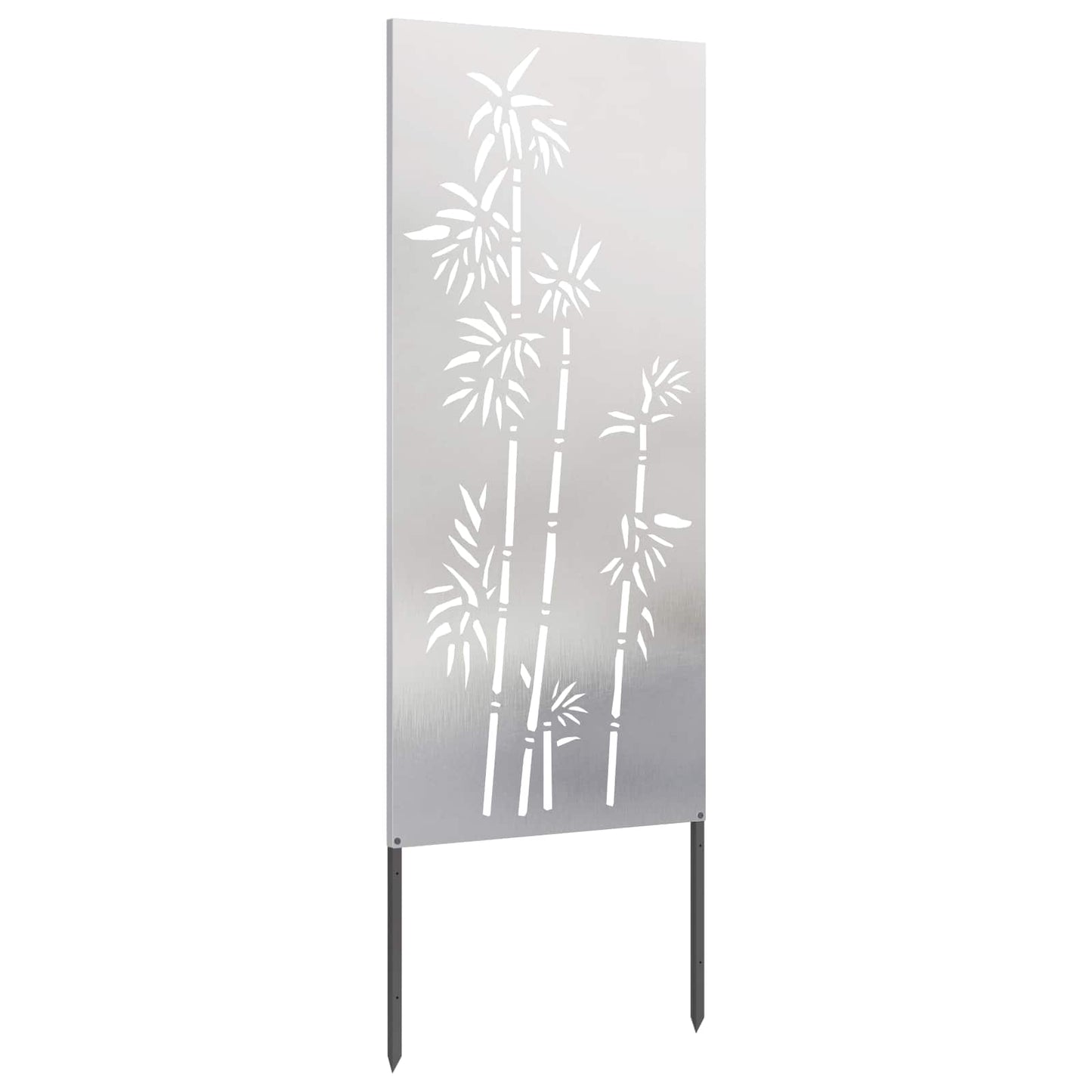 Tuin Privacy Screen Bloemen Zilver 50 x 140 cm Roestvrij staal