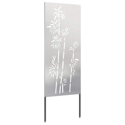 Tuin Privacy Screen Bloemen Zilver 50 x 140 cm Roestvrij staal