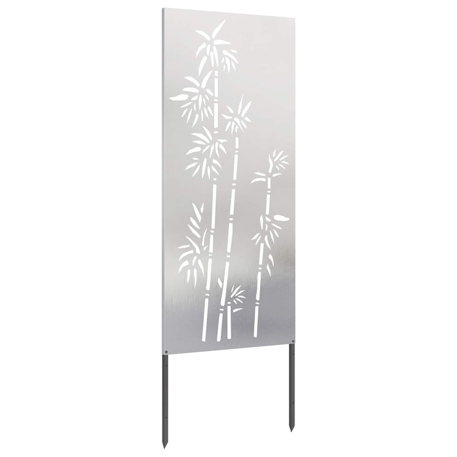 Tuin Privacy Screen Bloemen Zilver 50 x 140 cm Roestvrij staal