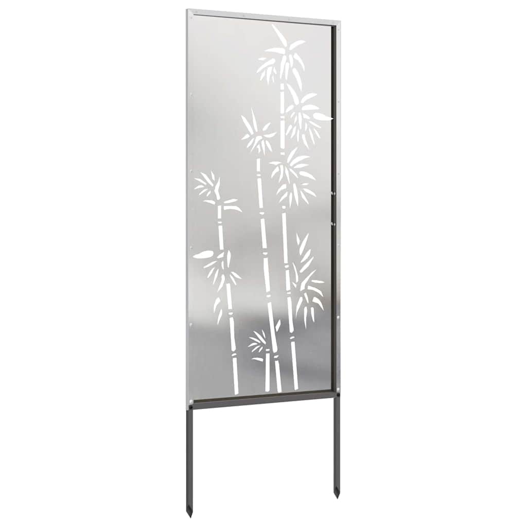 Tuin Privacy Screen Bloemen Zilver 50 x 140 cm Roestvrij staal