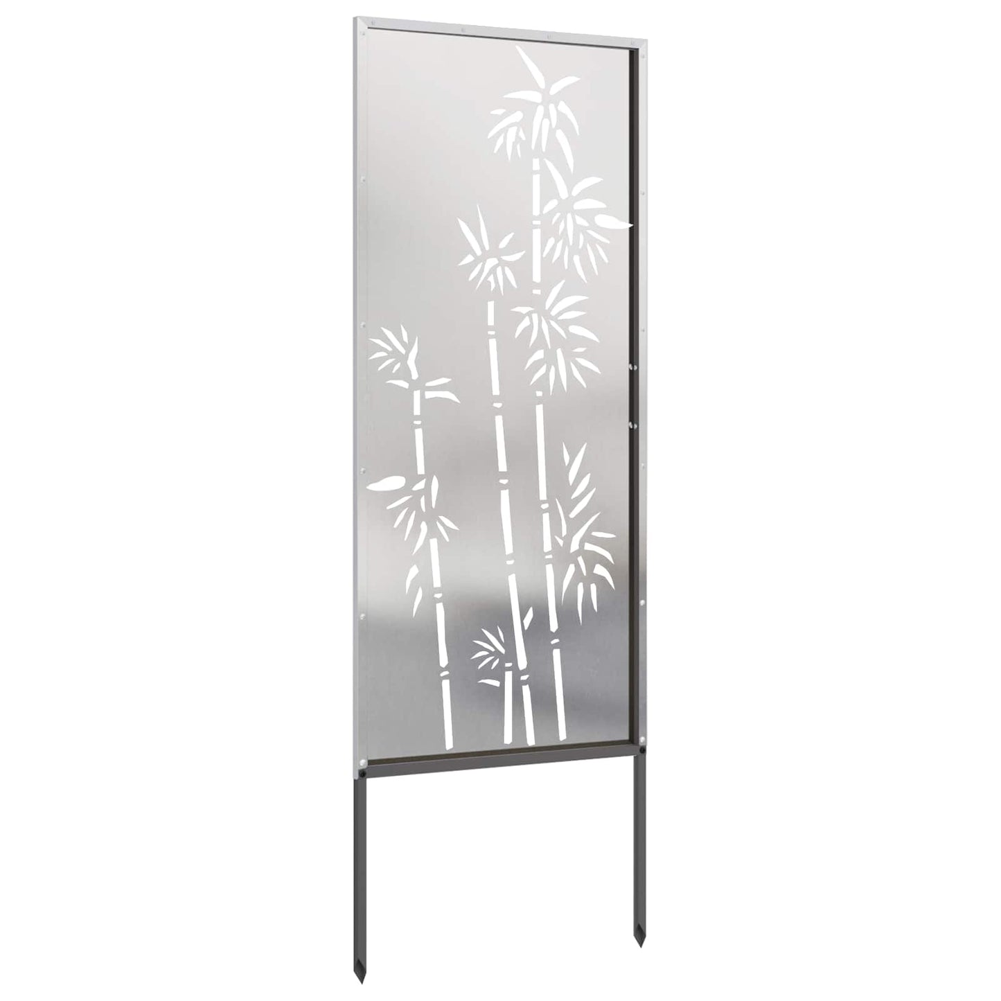 Tuin Privacy Screen Bloemen Zilver 50 x 140 cm Roestvrij staal