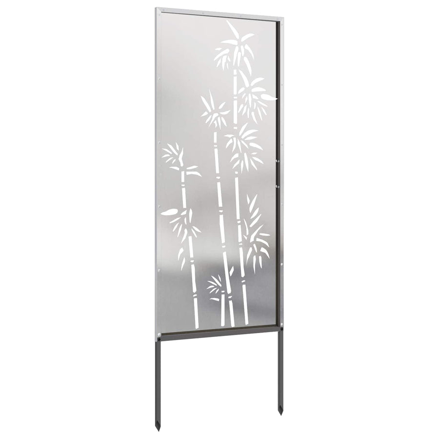 Tuin Privacy Screen Bloemen Zilver 50 x 140 cm Roestvrij staal