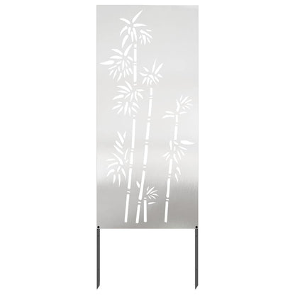 Tuin Privacy Screen Bloemen Zilver 50 x 140 cm Roestvrij staal
