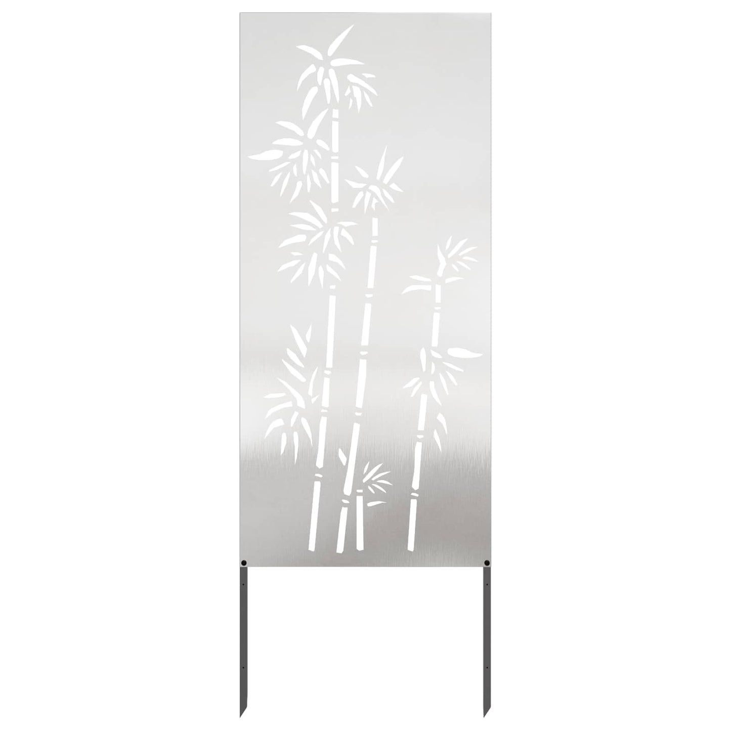 Tuin Privacy Screen Bloemen Zilver 50 x 140 cm Roestvrij staal